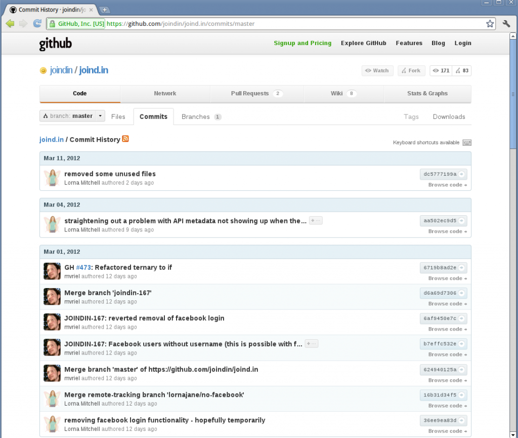 Recent commits to joind.in Recent commits to joind.in